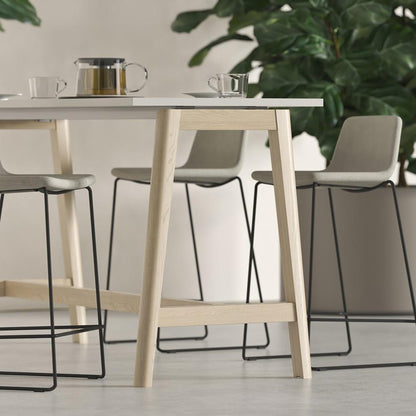 Hochtisch Arco X1 HPL mit Holzbeinen - Kasedia.store