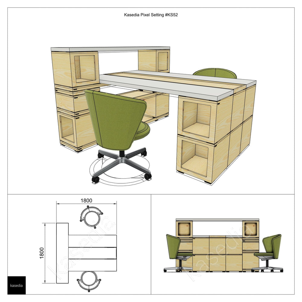 Teamarbeitsplatz Set #KS52 - Kasedia.store